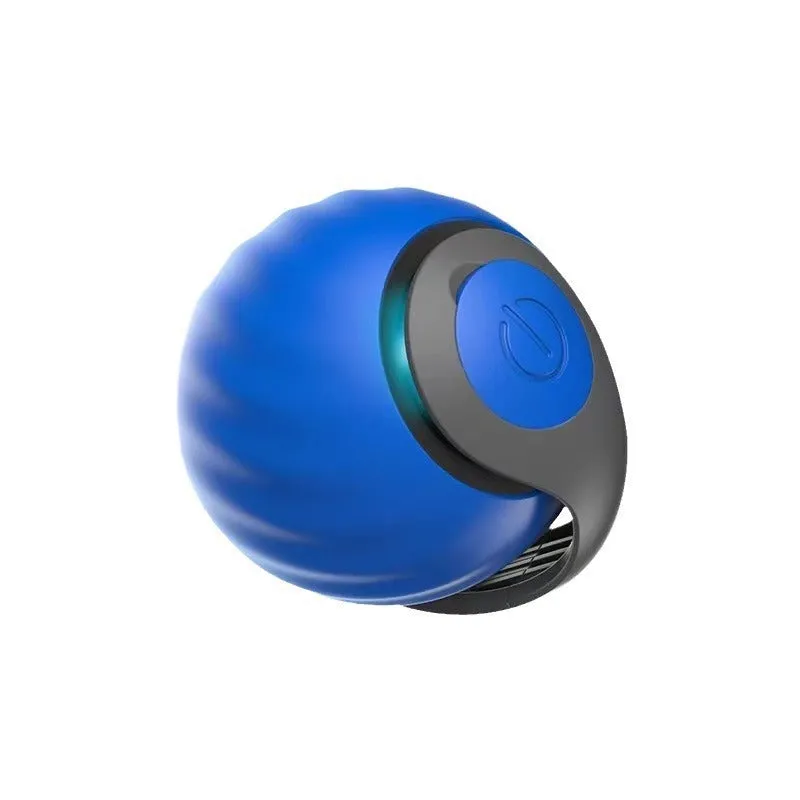 Blue interactive self-moving cat ball toy with rechargeable battery for indoor pets