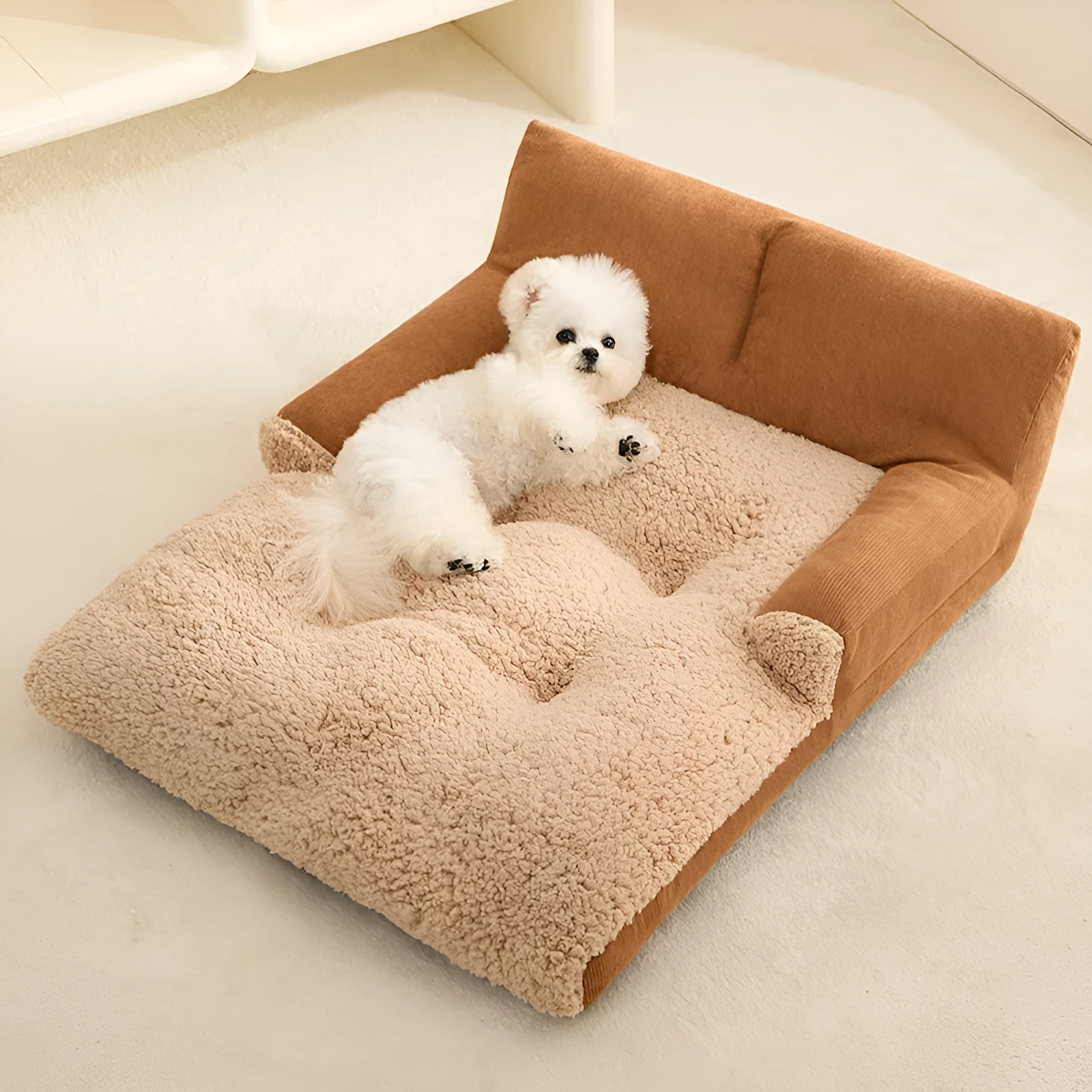 Four-season dog kennel pet nest sofa bed with cushion in three sizes for small medium dogs cats