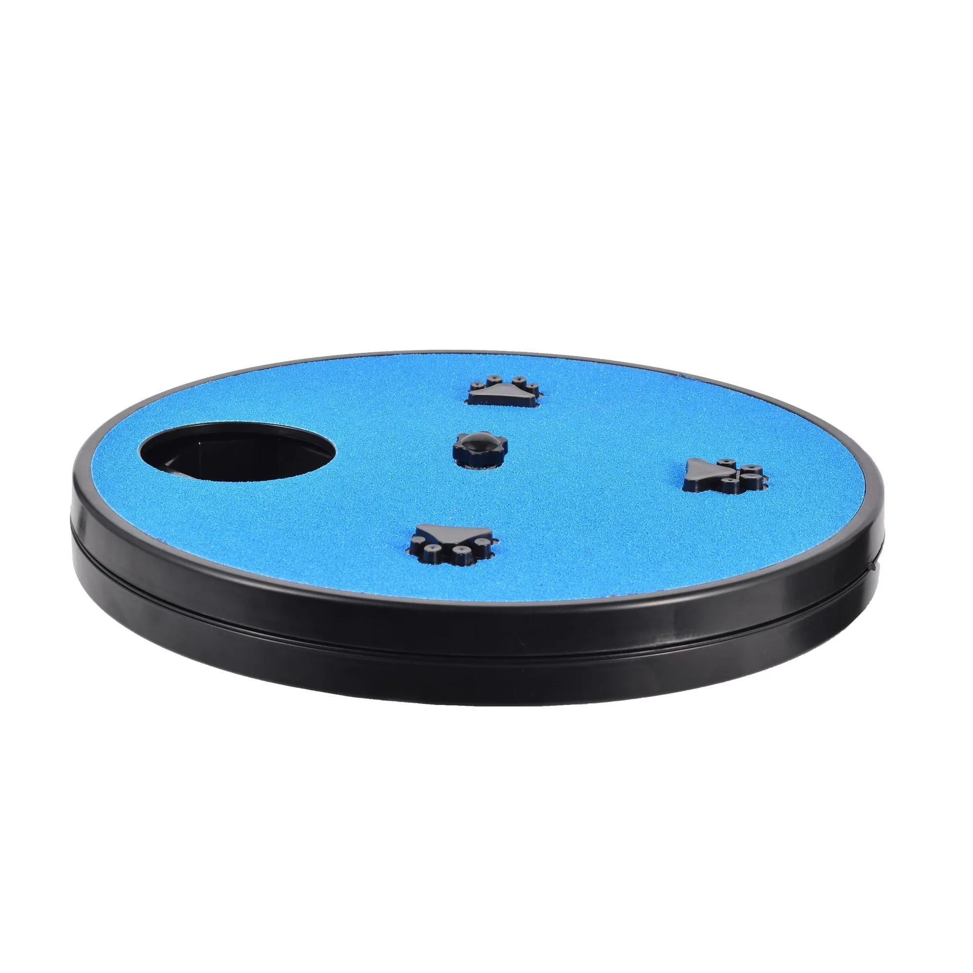 Square dog nail file board with rotating sandpaper top and anti-slip suction cup base