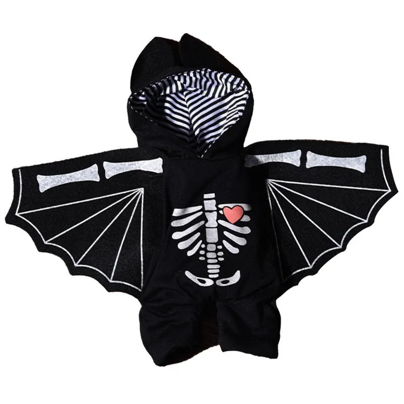 Halloween dog costume outfits including bat suit, devil costume, pumpkin pack and snowman outfit