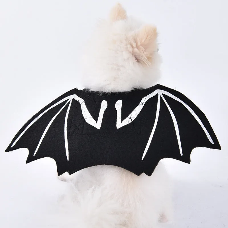 Halloween dog costume outfits including bat suit, devil costume, pumpkin pack and snowman outfit