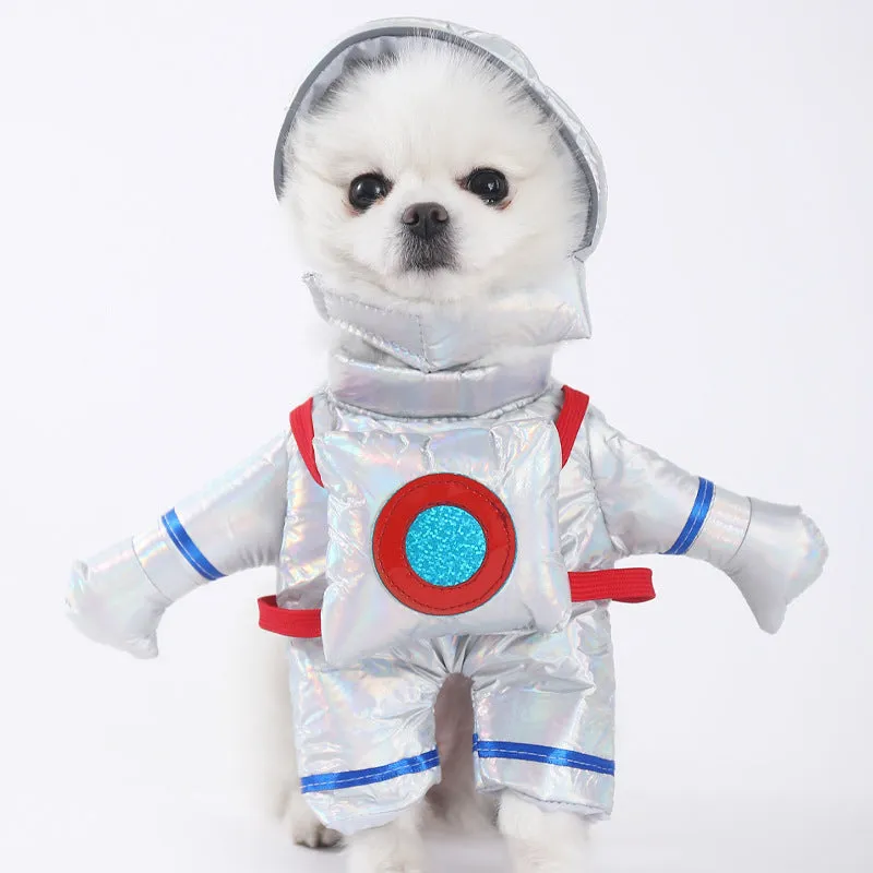 Halloween dog costume outfits including bat suit, devil costume, pumpkin pack and snowman outfit