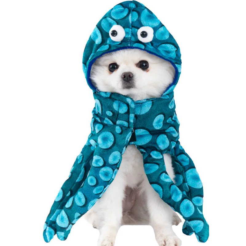 Halloween dog costume outfits including bat suit, devil costume, pumpkin pack and snowman outfit