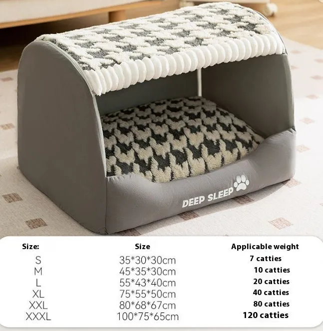 Three-dimensional bear-shaped dog kennel with removable nest in multiple colour options