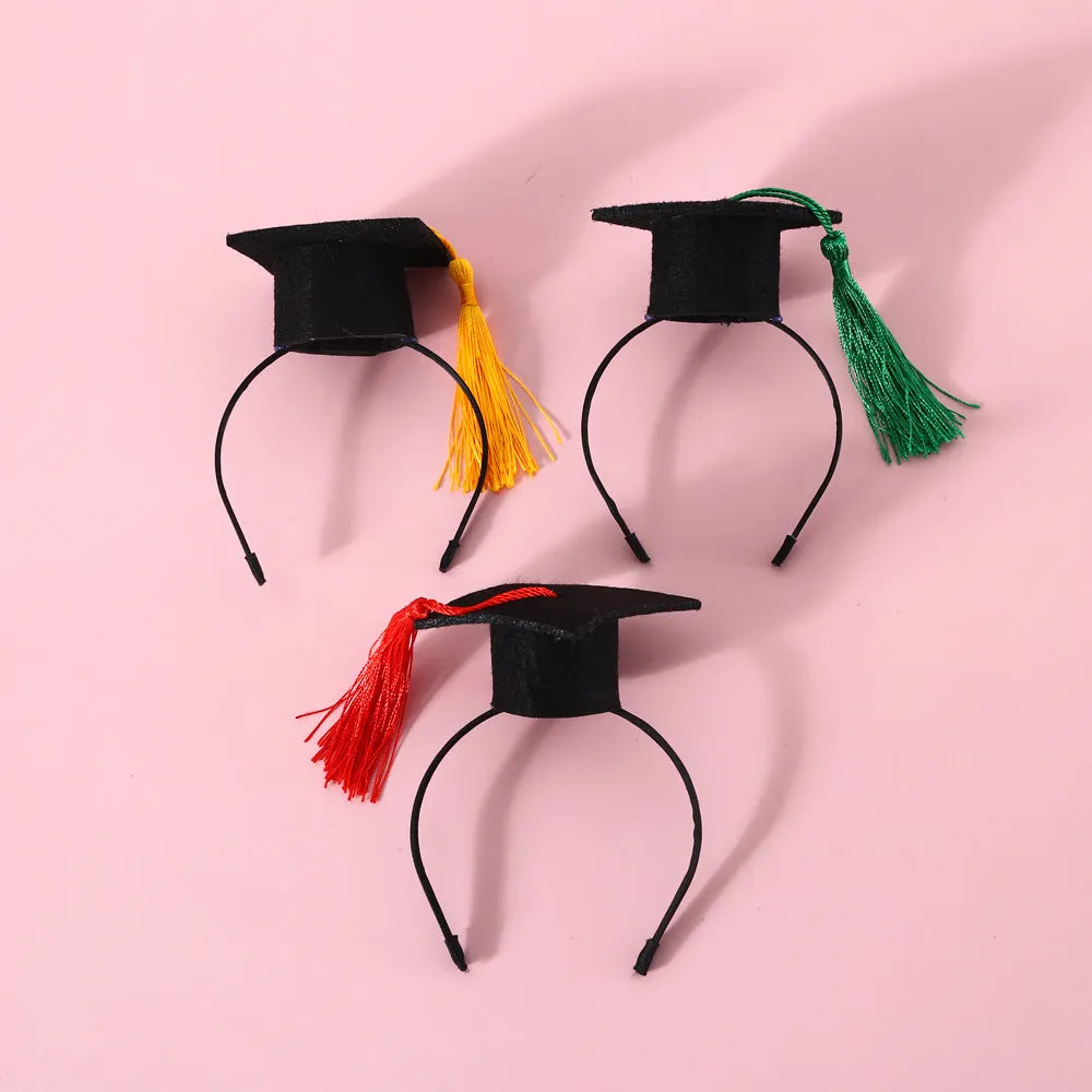 Veterinary doctor's degree hair band and bow tie set for small pets in British style