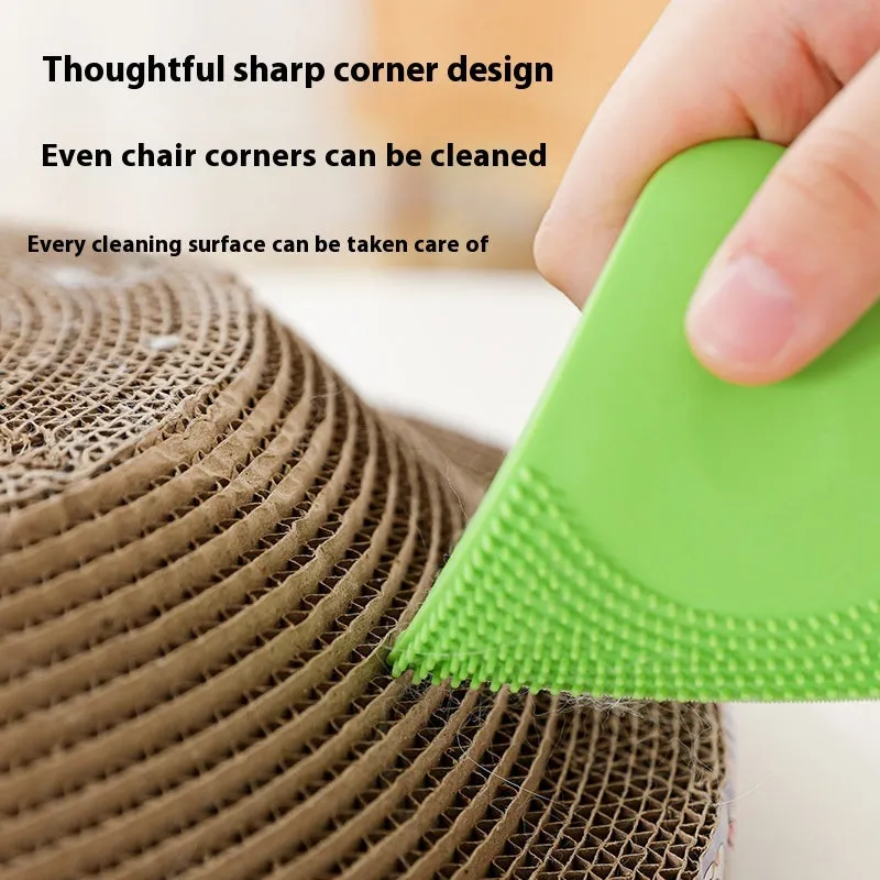 A PTE pet hair scraper brush tool for grooming pets and removing fur from fabrics.