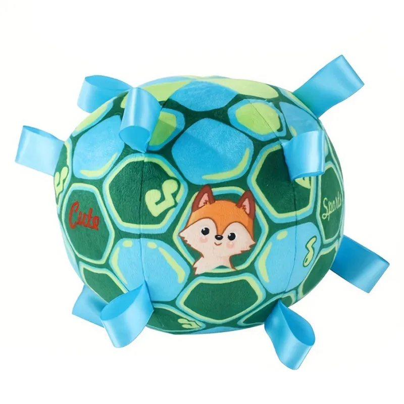 15cm plush ball dog toy with bite resistant handle for aggressive chewers