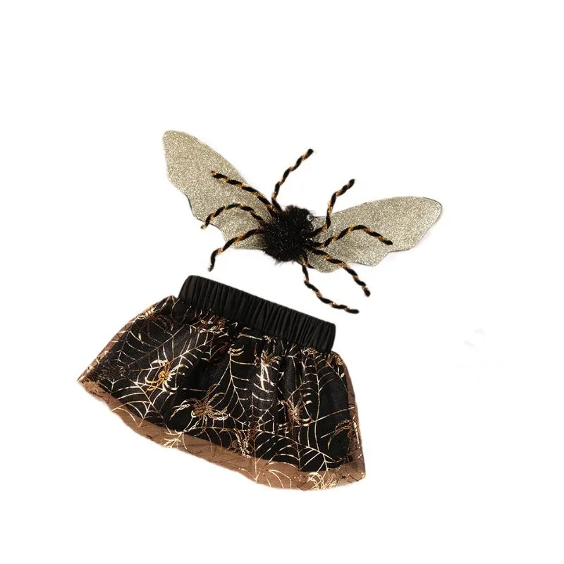 A brown polyester suit costume for a dog, shown on a pet, suitable for Halloween or parties.