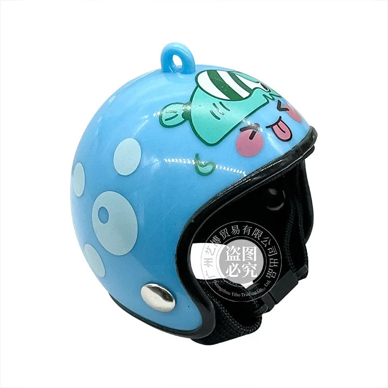 Plastic chicken helmet with colourful designs for poultry costume and photography use