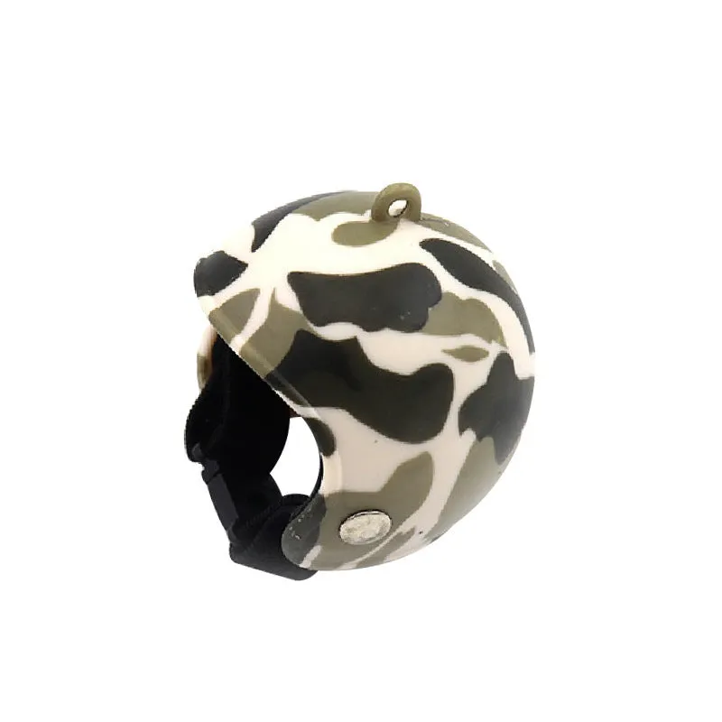 Plastic chicken helmet with colourful designs for poultry costume and photography use