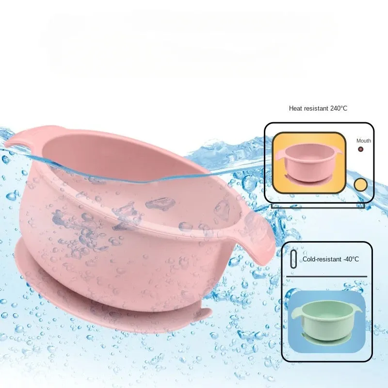 Silicone pet bowl with suction cups on base in a selection of colours.