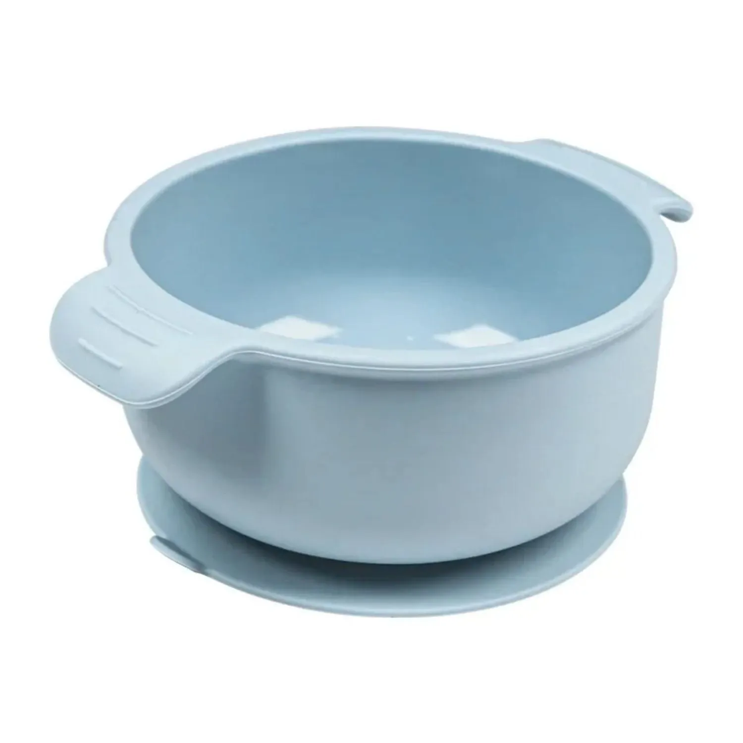 Silicone pet bowl with suction cups on base in a selection of colours.