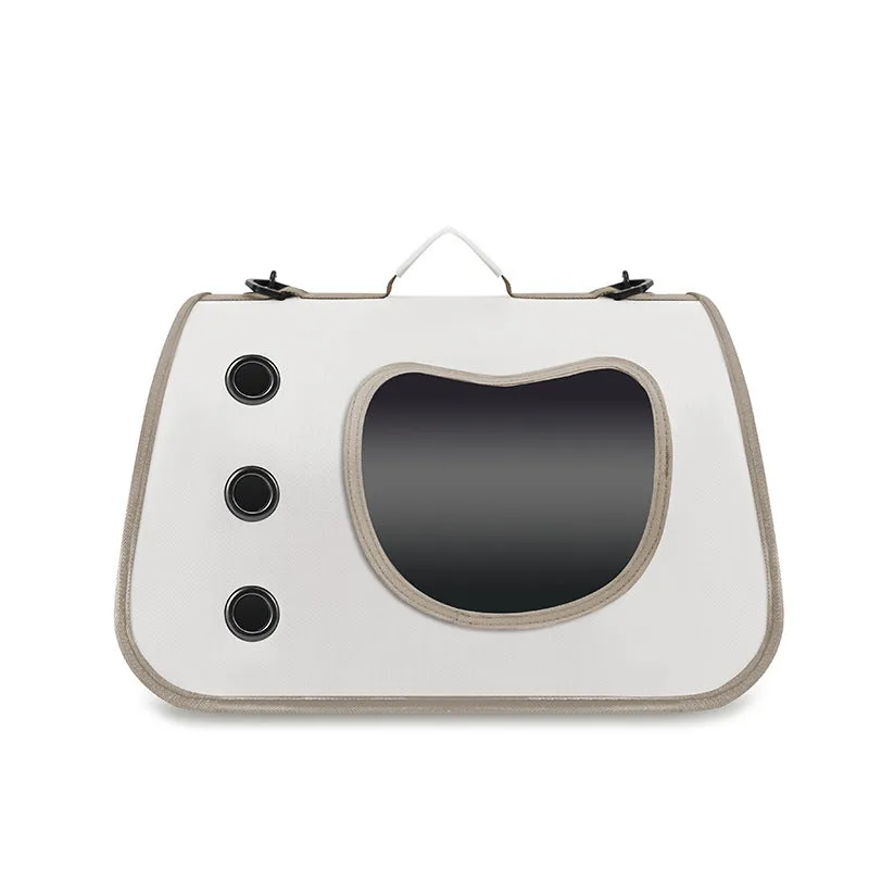 Crossbody pet outing bag in Oxford cloth with single-shoulder design and medium capacity