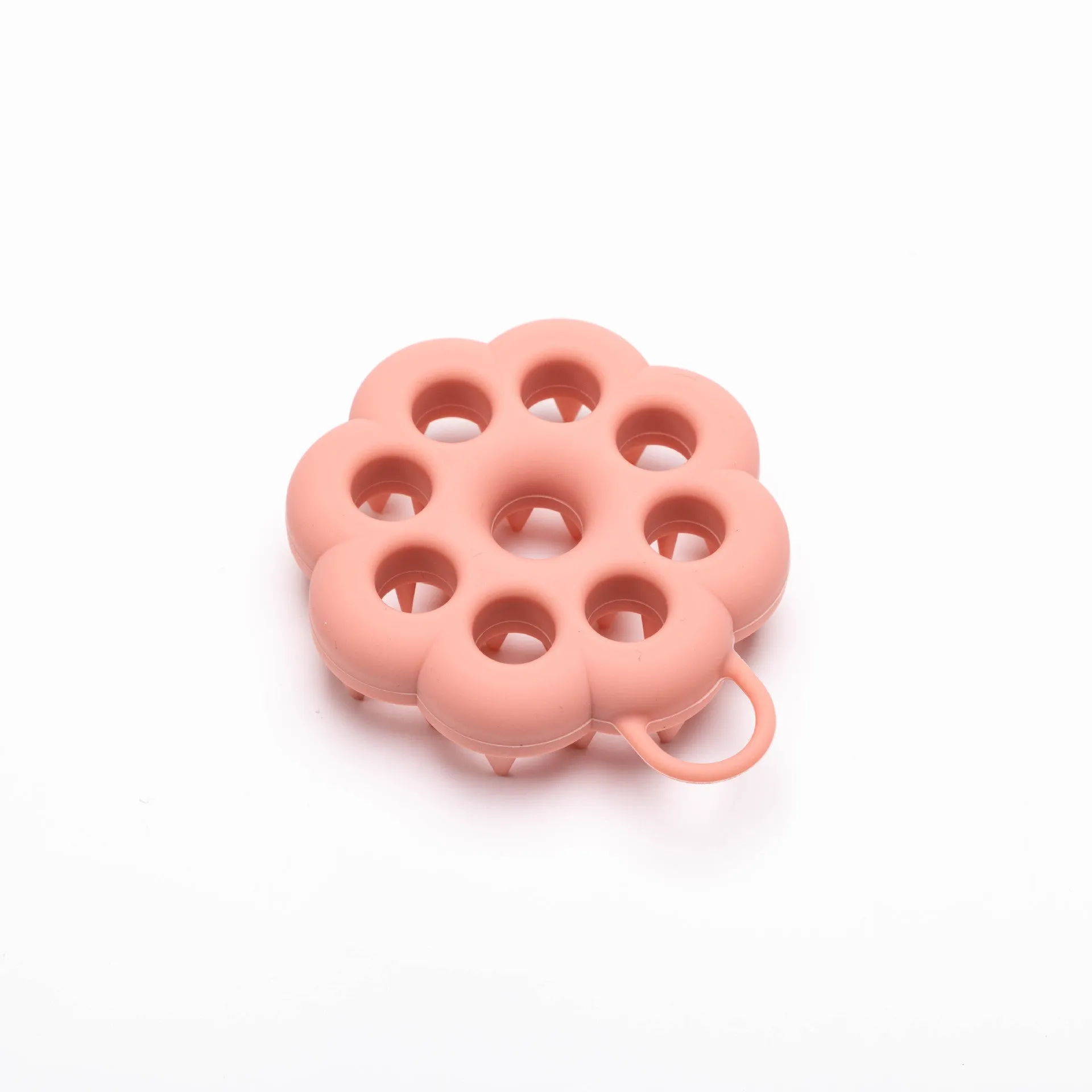 Silicone pet grooming brush with massage nodes in multiple colour options for dry and wet use