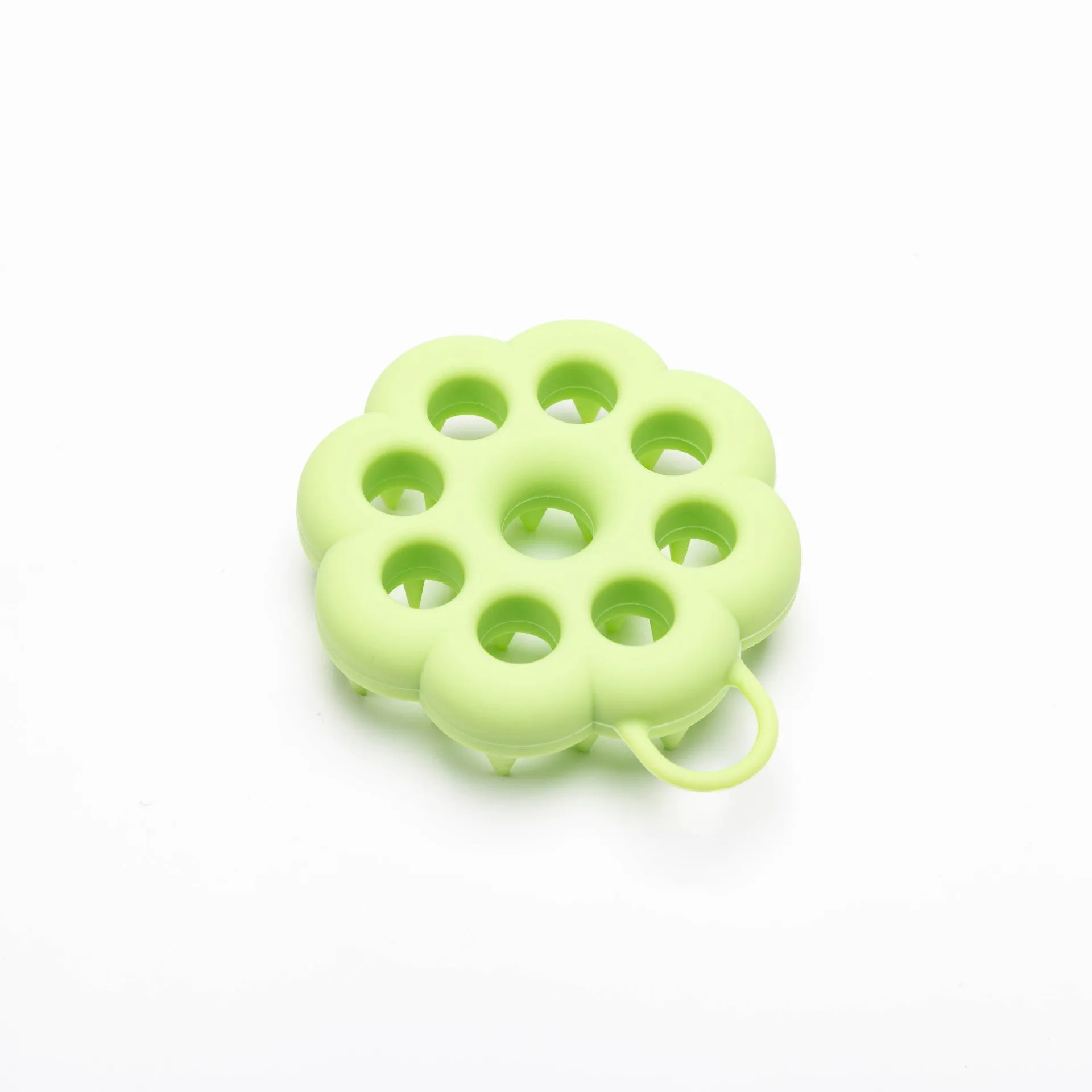 Silicone pet grooming brush with massage nodes in multiple colour options for dry and wet use