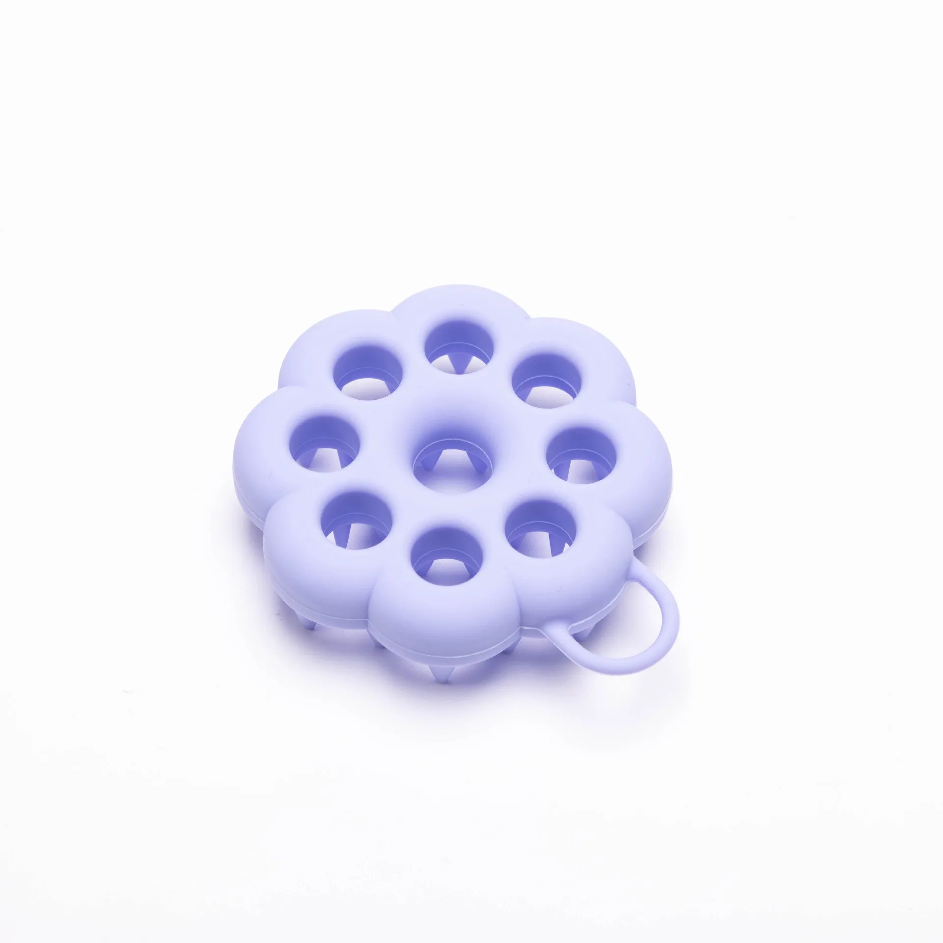 Silicone pet grooming brush with massage nodes in multiple colour options for dry and wet use