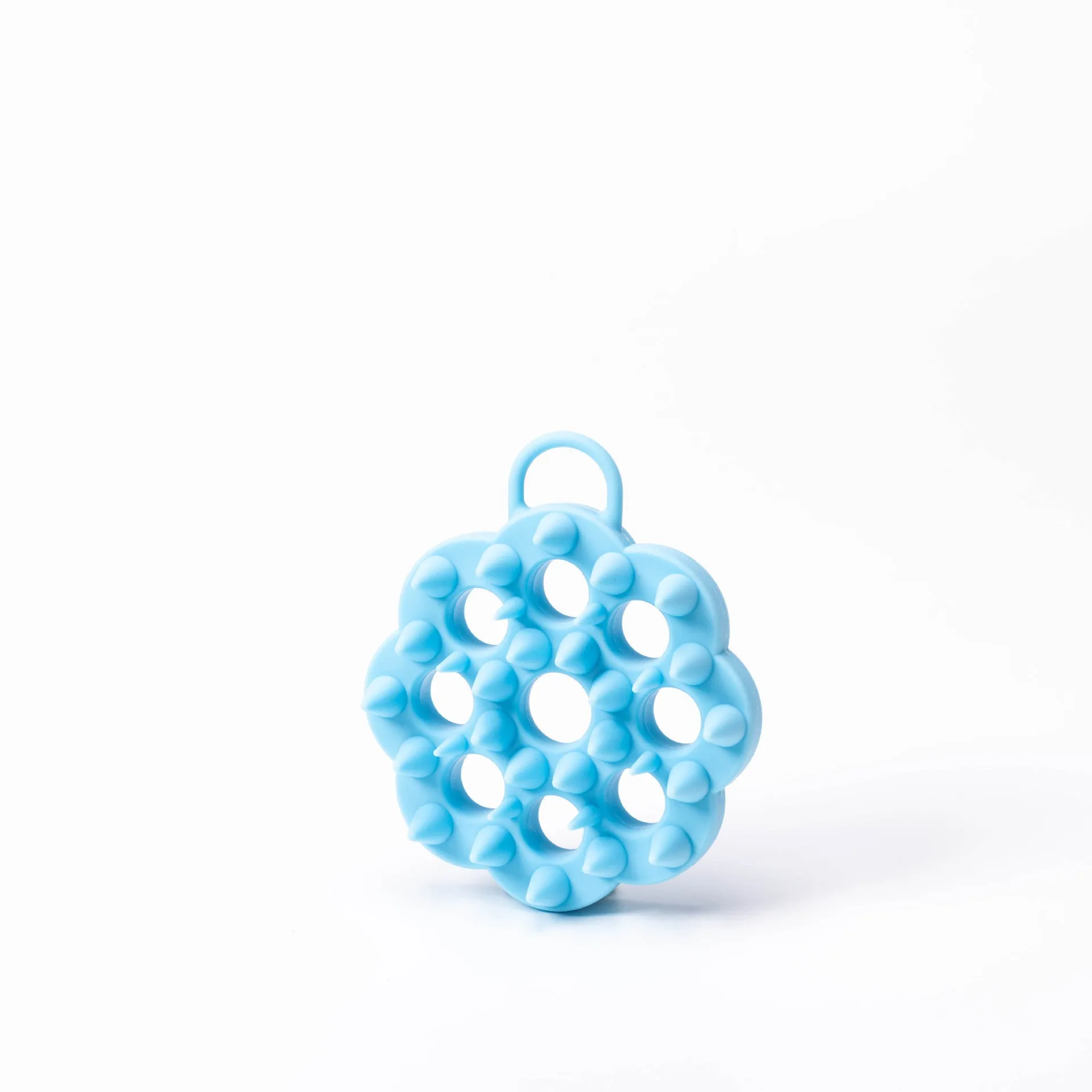 Silicone pet grooming brush with massage nodes in multiple colour options for dry and wet use