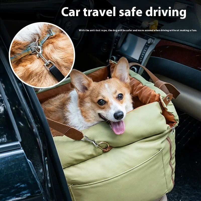 Portable cat car kennel with removable washable fabric in 55x50x45cm dimensions