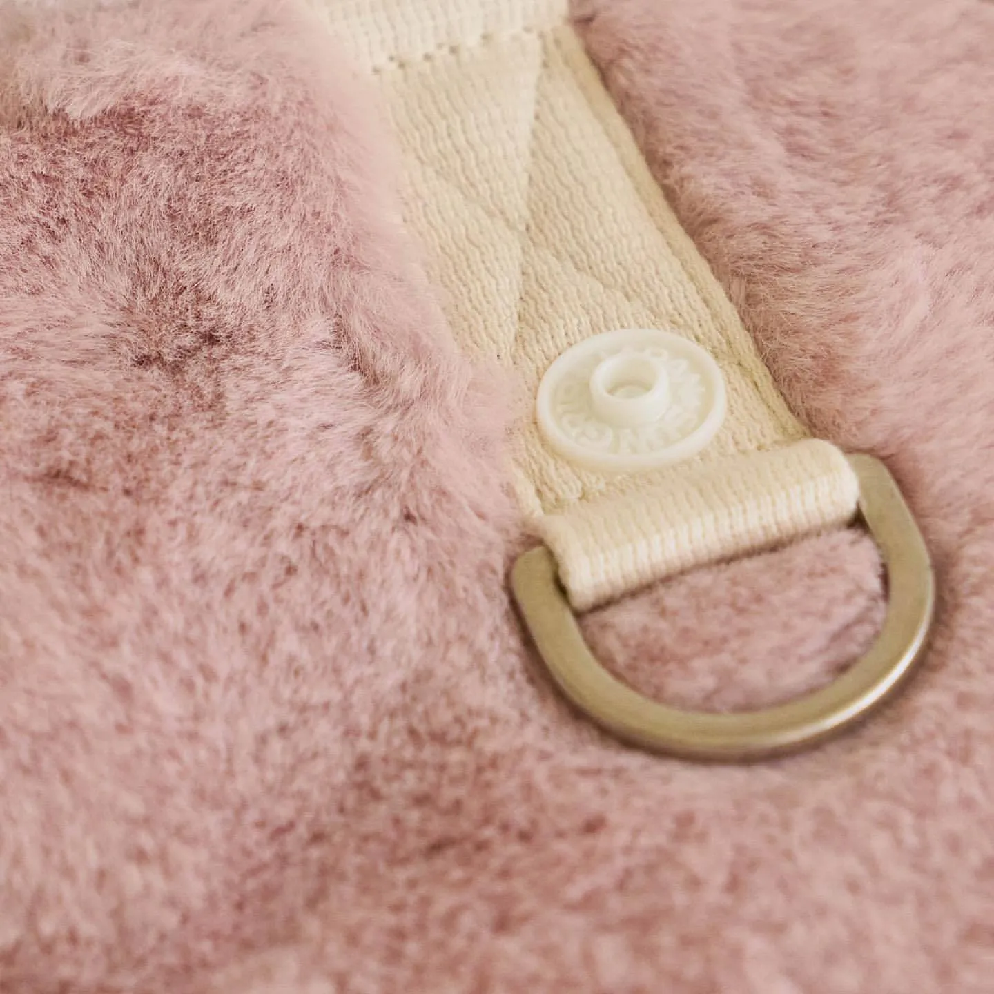 Light pink polyester pet coat for dog or cat in casual style