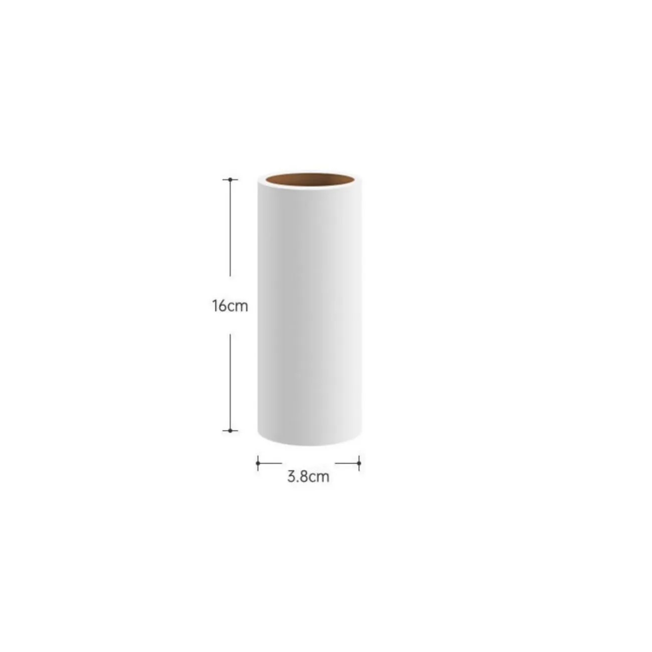 Handheld lint remover roller for pet hair removal on floors with tearable paper stick.