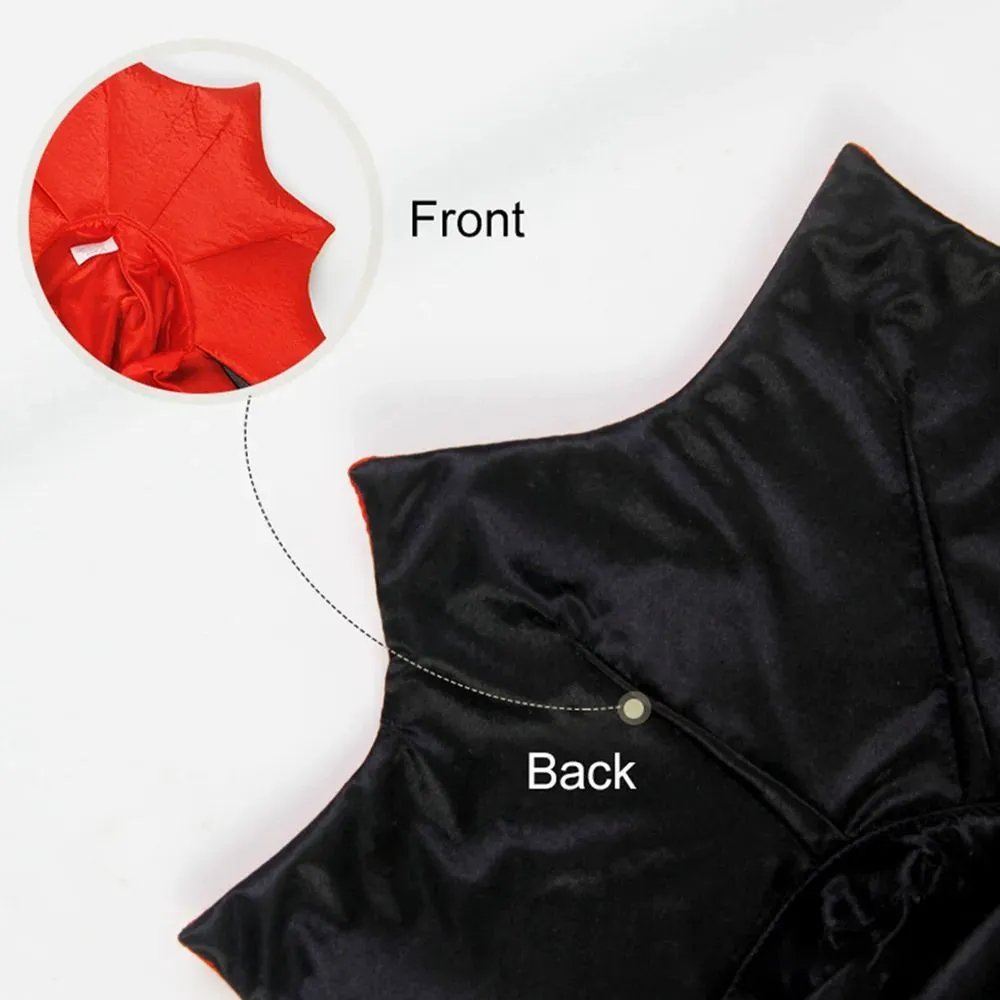Halloween vampire cloak costume for small dog or cat with cute Kawaii dress design
