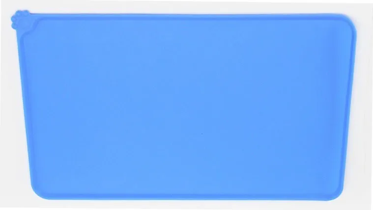 Silicone pet placemat under dog bowl in choice of five colours with anti-slip base