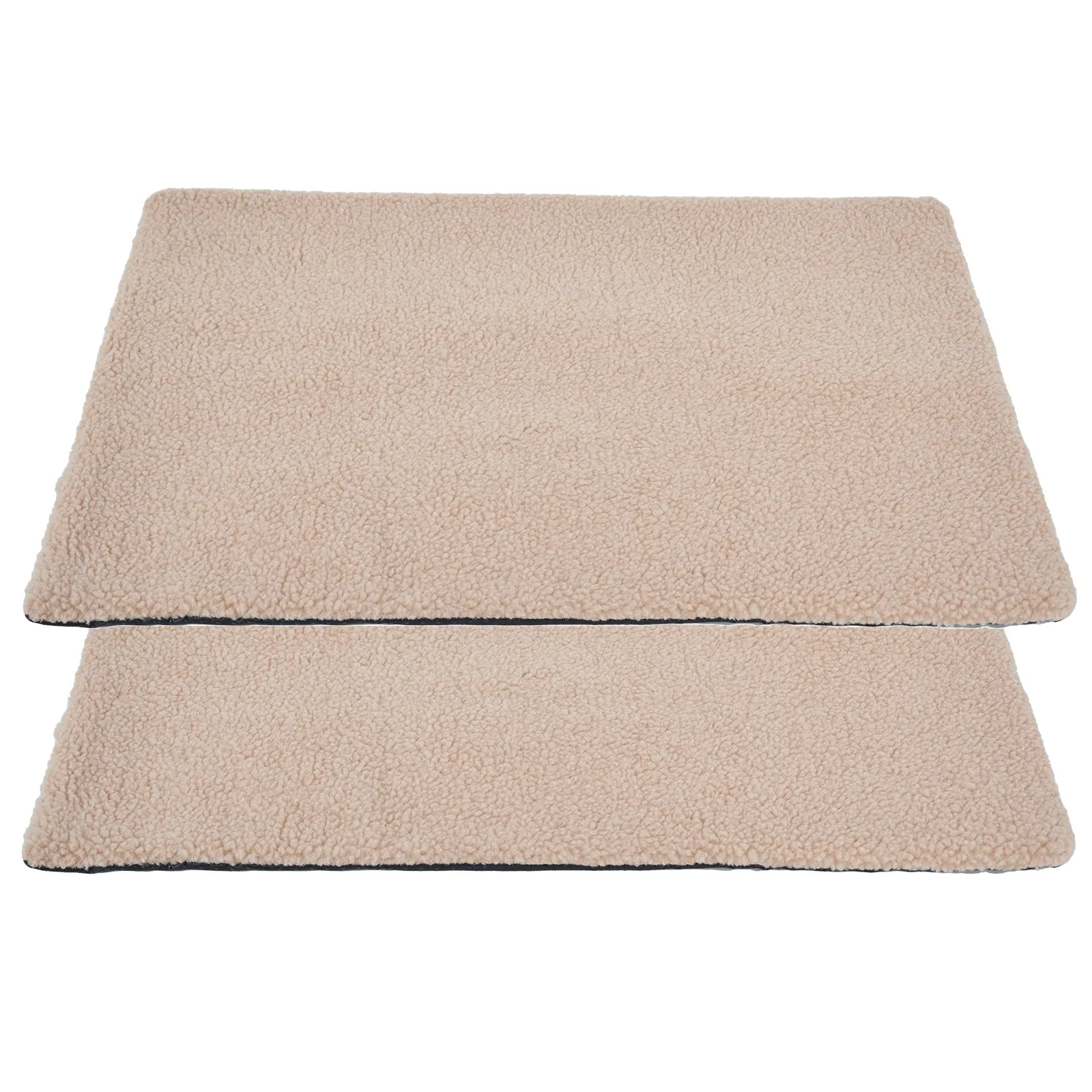 Self-heating plush pet bed pad for cats available in grey, white and yellow colours