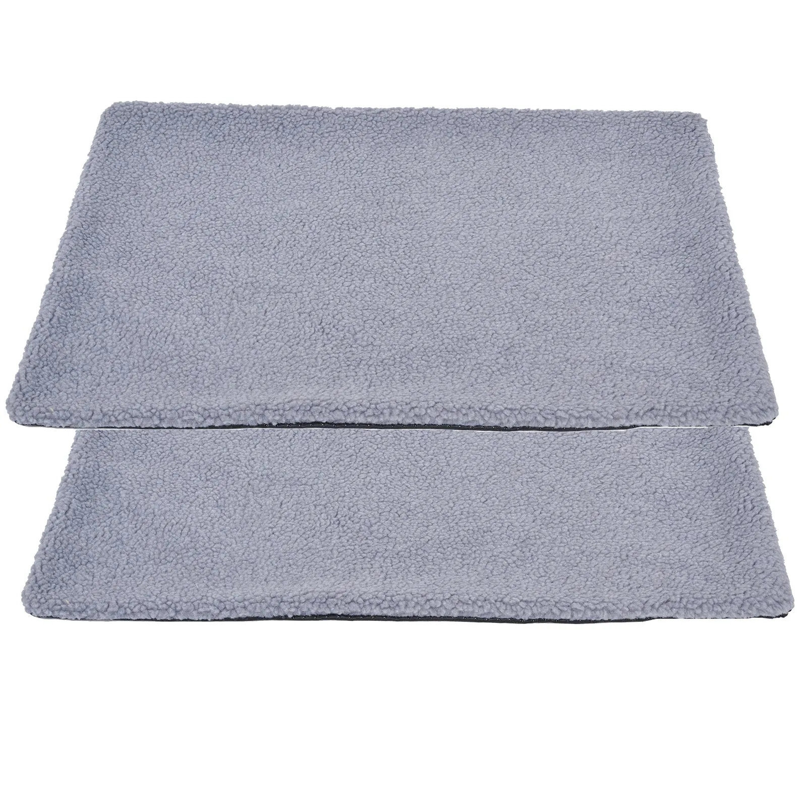 Self-heating plush pet bed pad for cats available in grey, white and yellow colours