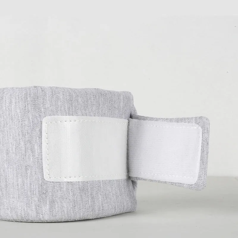 Soft cat cone recovery collar in grey and pink colours showing four size options