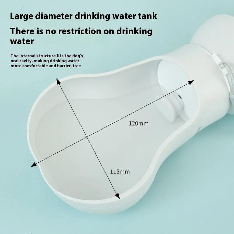 Collapsible silicone pet drinking cup shown folded and unfolded with packaging options