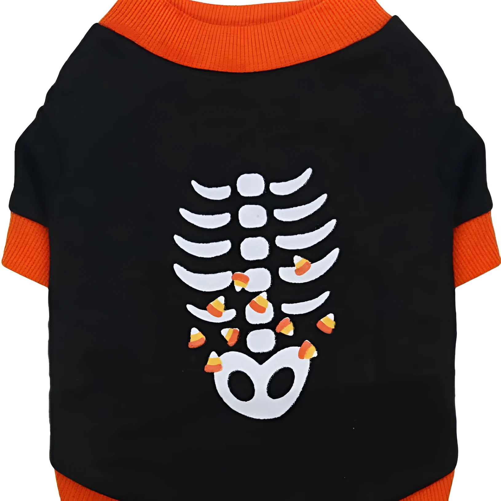 Halloween skeleton costume sweatshirt for small dogs and kittens in lightweight cotton