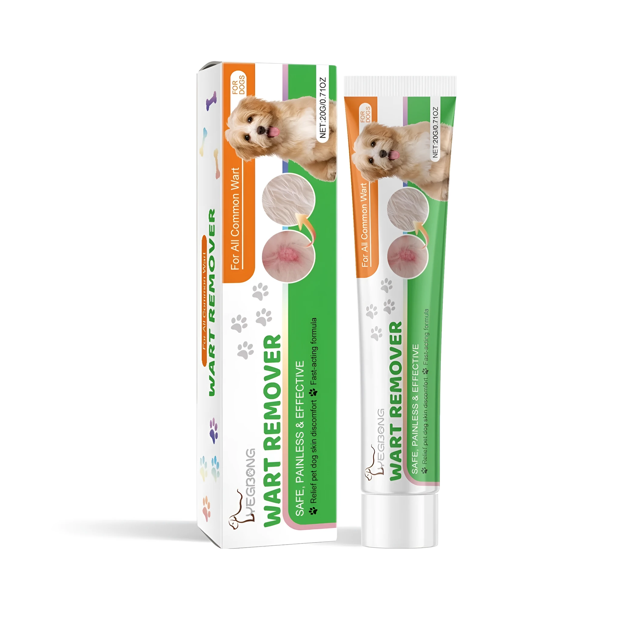 20g tube of dog skin patch slow-release cream for veterinary dermatological treatment