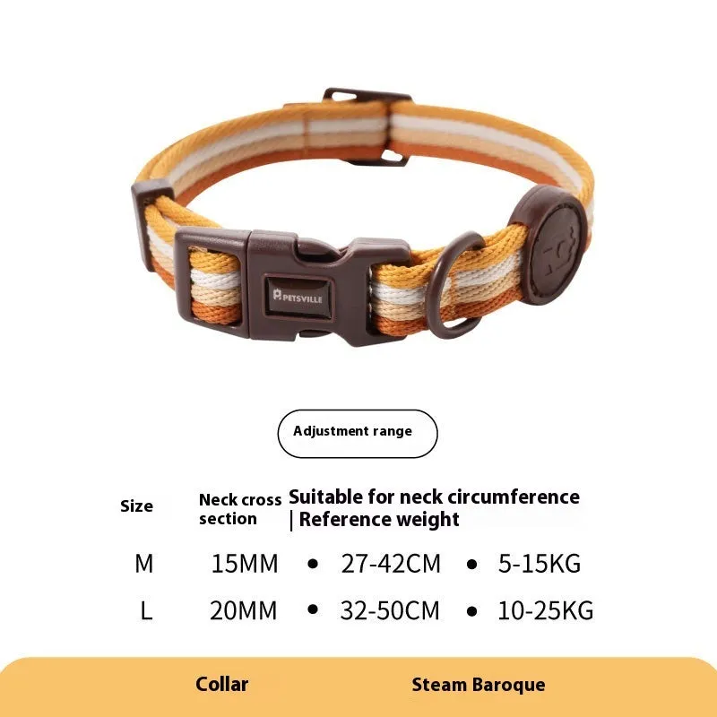 Retro record hand holding rope and collar vest set for small medium dogs
