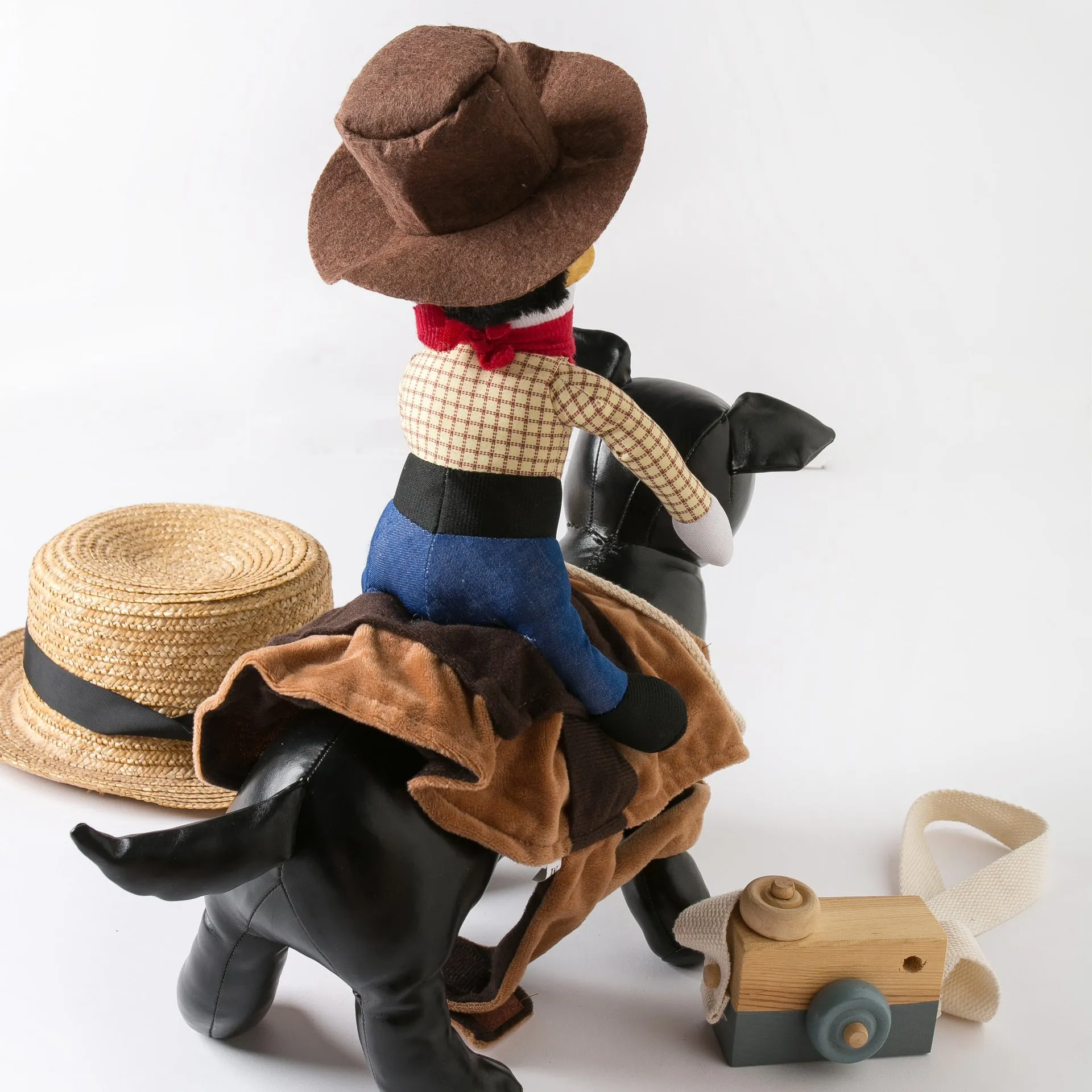 Western denim riding costume dog clothes for spring and autumn seasons in S M L XL sizes