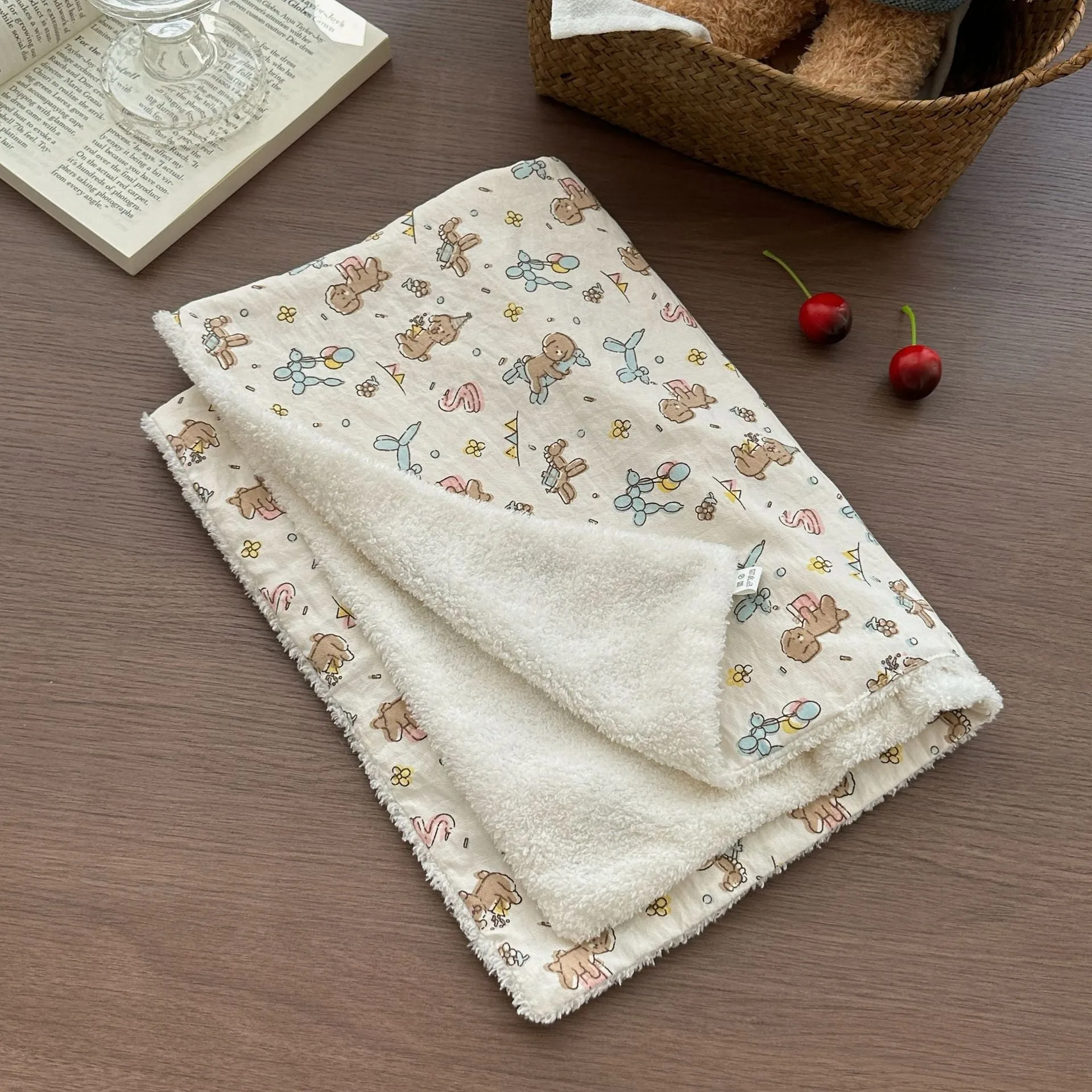 Cat pet bed set showing pillow and two quilts in cloth fabric