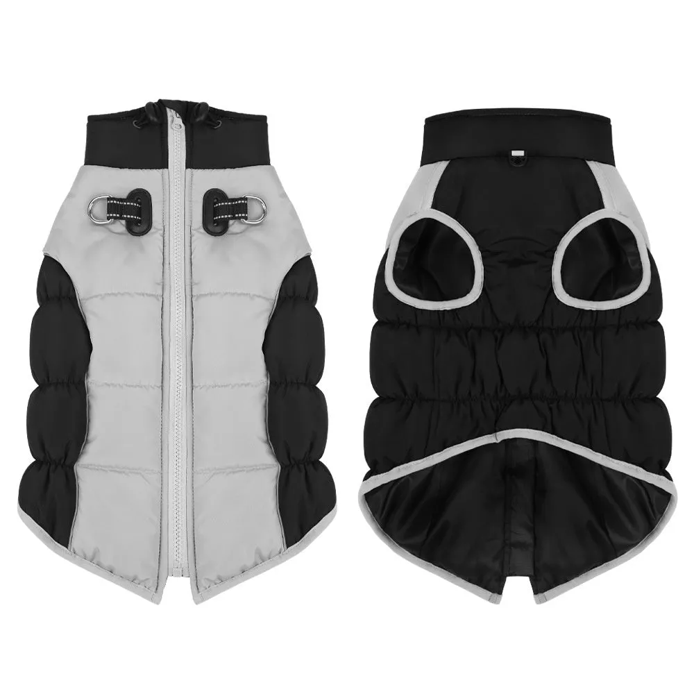 Cotton windproof dog winter coat in black blue red navy blue colours sizes XL 2XL 3XL 4XL 5XL 6XL