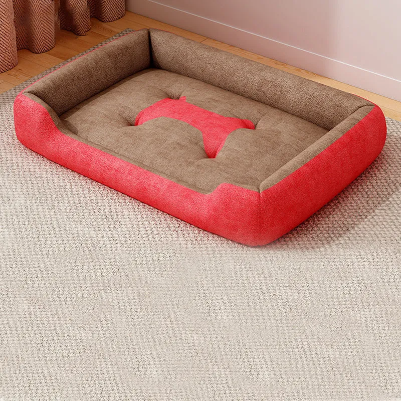 Rectangular pet bed or sofa mat for dogs and cats, shown in multiple sizes and colour options.
