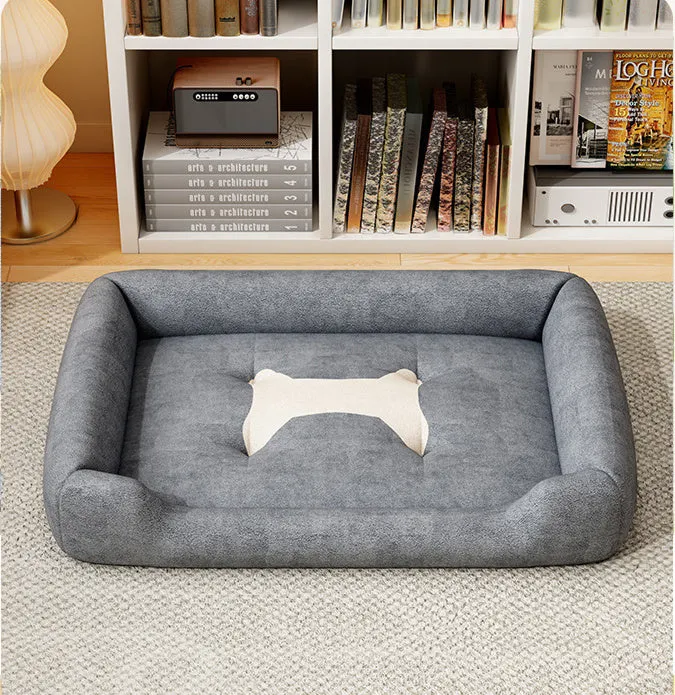 Rectangular pet bed or sofa mat for dogs and cats, shown in multiple sizes and colour options.