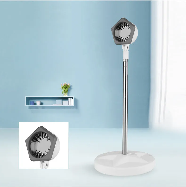 Floor hair dryer stand with adjustable tray for dog cat grooming in black finish