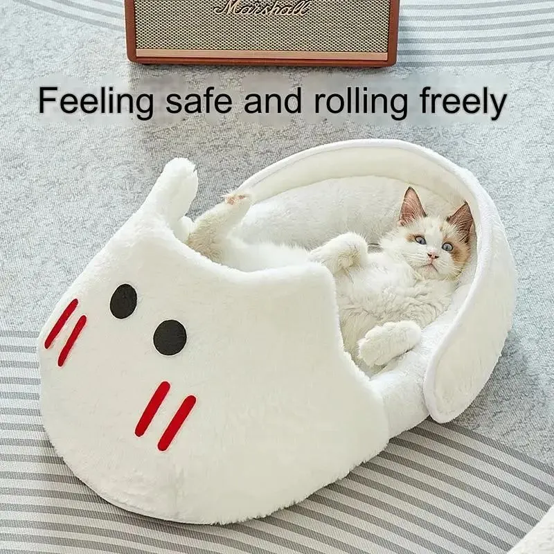 Grey plush round pet bed with removable cover showing mattress base and round sides