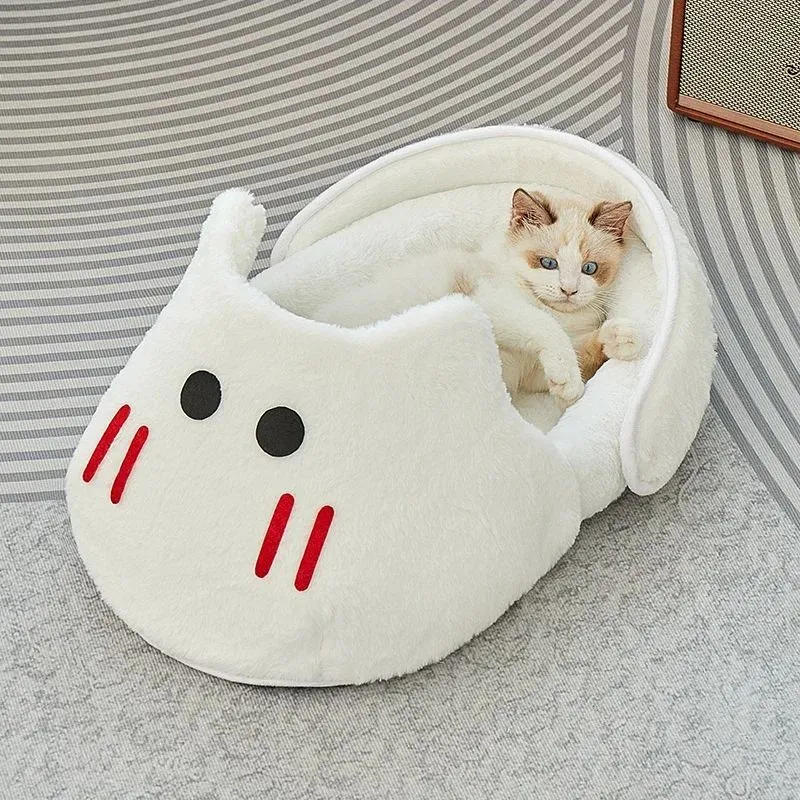 Grey plush round pet bed with removable cover showing mattress base and round sides