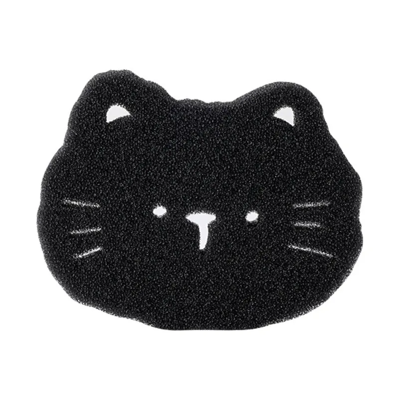 Black bear shaped sponge cleaning ball for pet hair removal from fabrics