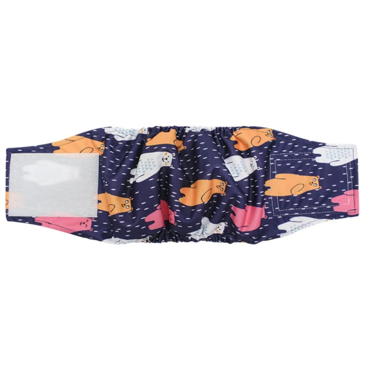 Male dog diaper in polyester British style, available in multiple colours and sizes S to XL, for sterilisation recovery and incontinence