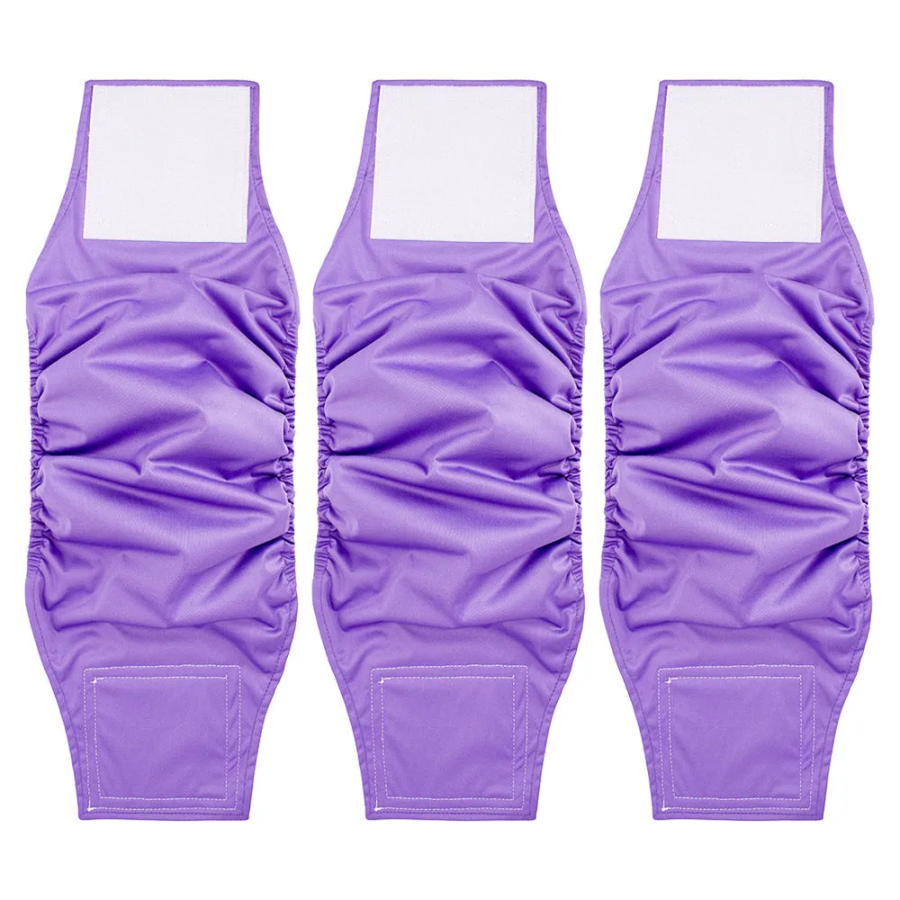 Male dog diaper in polyester British style, available in multiple colours and sizes S to XL, for sterilisation recovery and incontinence