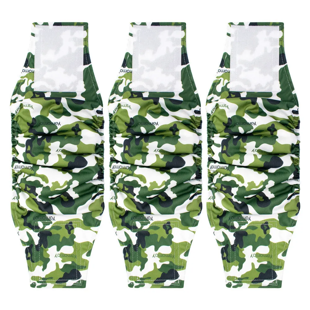Male dog diaper in polyester British style, available in multiple colours and sizes S to XL, for sterilisation recovery and incontinence