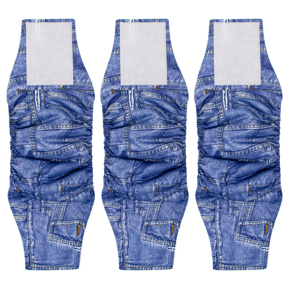 Male dog diaper in polyester British style, available in multiple colours and sizes S to XL, for sterilisation recovery and incontinence