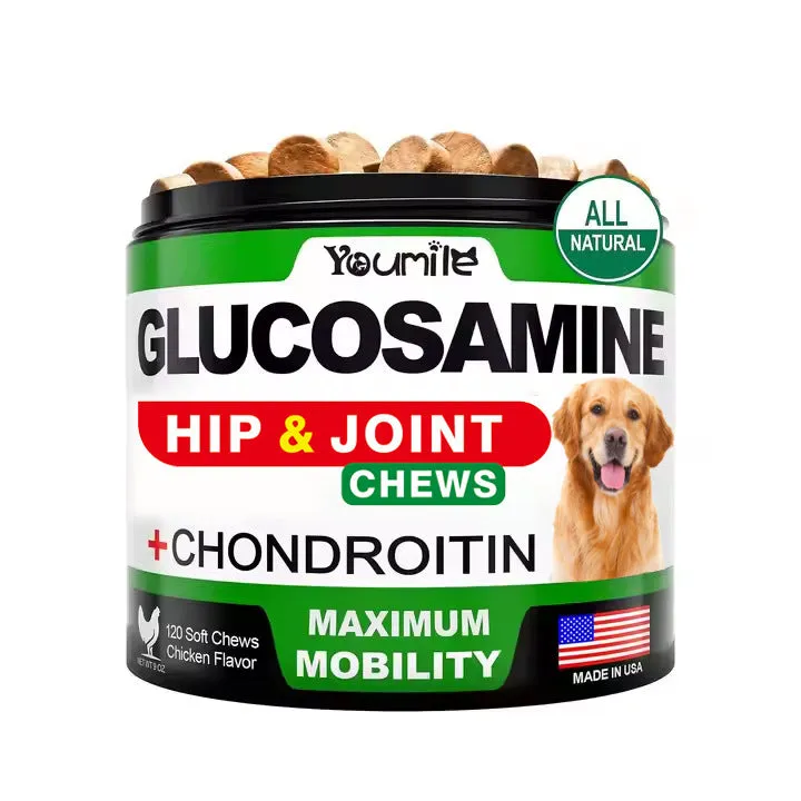 Pet hip and joint supplement chondroitin chewable tablets 300g for dogs and cats