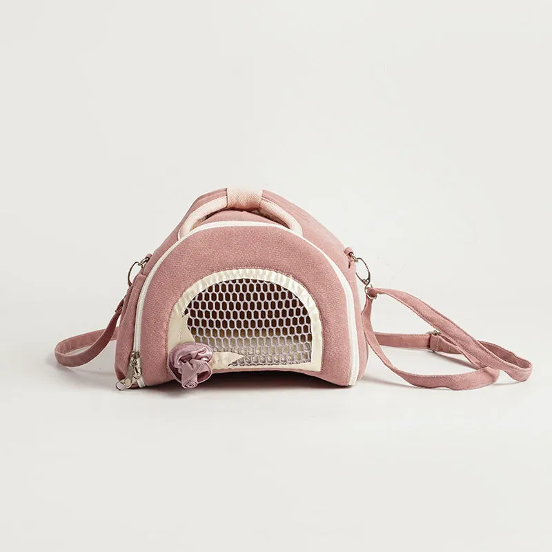 Hamster breathable crossbody handbag with outer strap in mesh fabric, available in multiple colours.