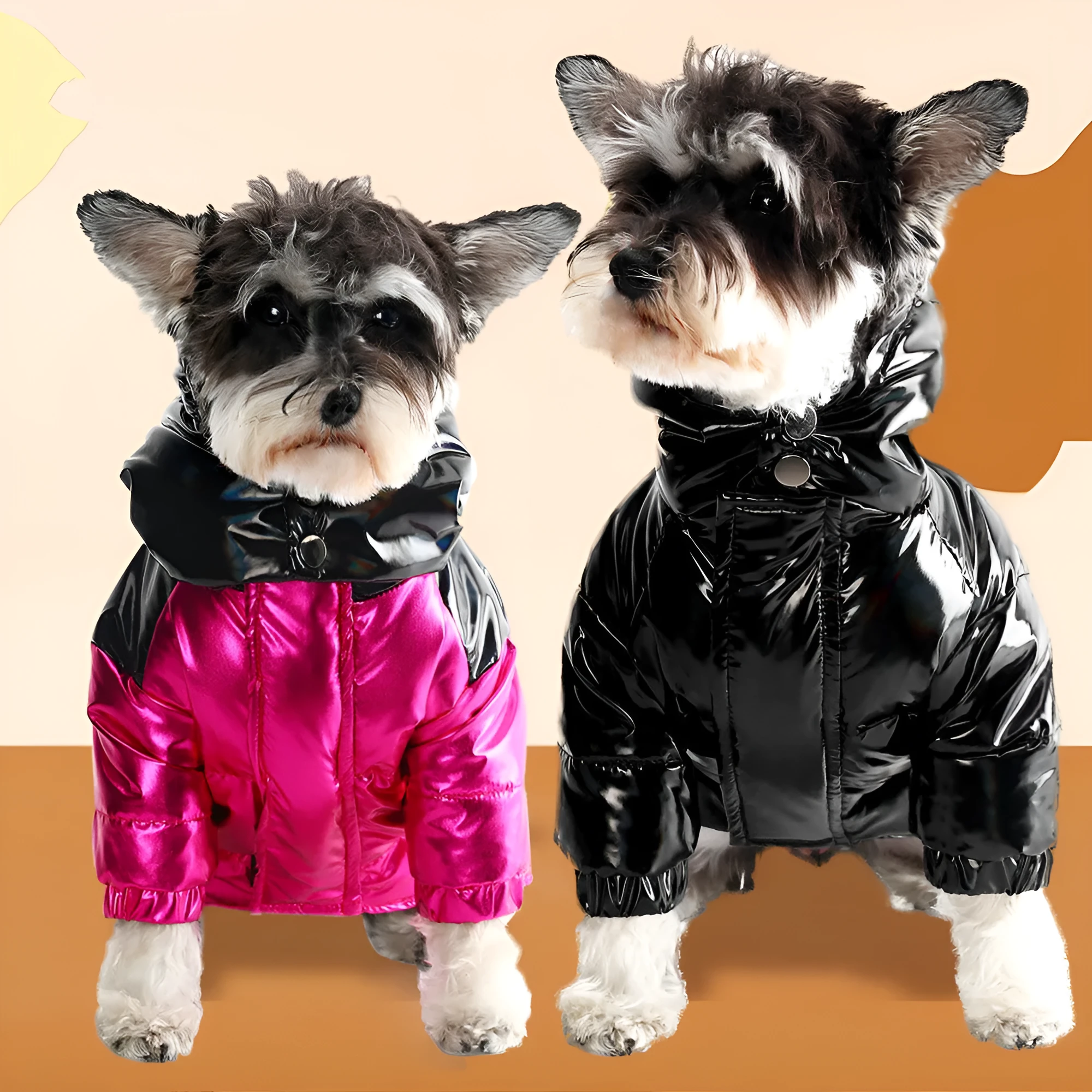 Thick warm pet dog down jacket in red colour, 90% pure duck down fill for small to large dogs
