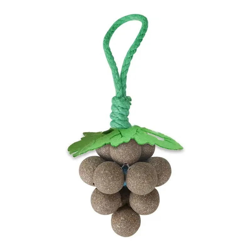 Mint grape cluster teaser molar cat toy in cotton thread with three flavour options